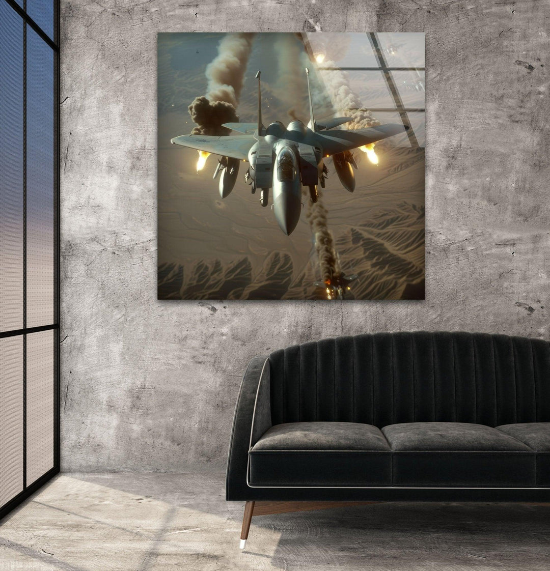 Air Force in ihrem McDonnell Hartglas Wandkunst