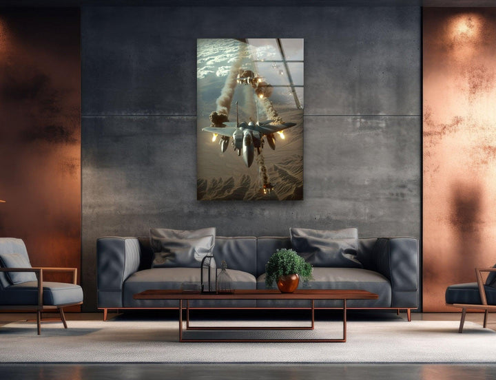 Air Force in ihrem McDonnell Hartglas Wandkunst