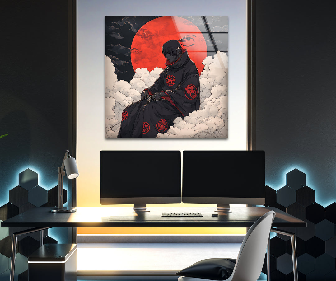 Akatsuki auf Wolken Glaswandkunst