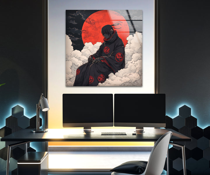 Akatsuki auf Wolken Glaswandkunst