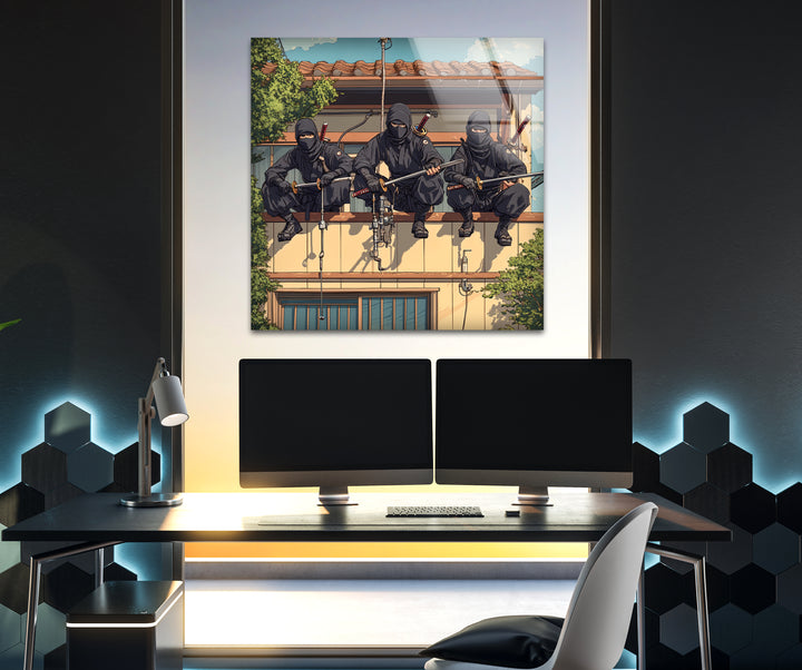 Ninjas Glass Wall Art glass image printing, glass prints from photos