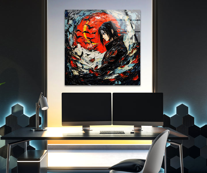 Itachi & Crows Glass Wall Art custom glass photo prints, large glass prints