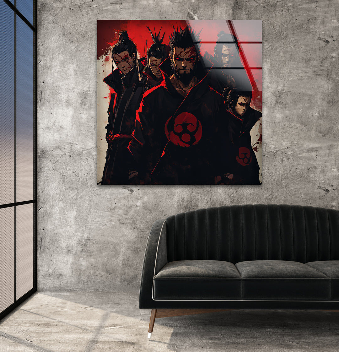 Uchiha Clan Glass Wall Art print on glass, glass printed photos