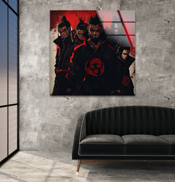 Uchiha Clan Glass Wall Art print on glass, glass printed photos