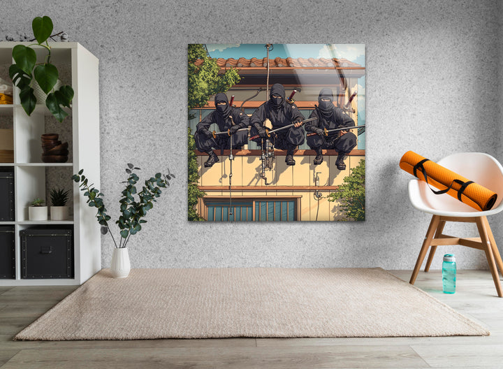 Ninjas Glass Wall Art large glass photo prints, glass wall photos