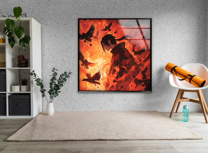 Itachi Anime Glass Wall Art glass image printing, glass prints from photos