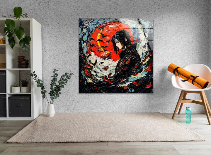 Itachi & Crows Glass Wall Art large glass photo prints, glass wall photos