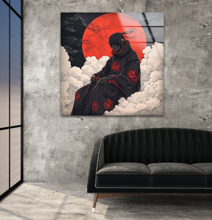 Akatsuki auf Wolken Glaswandkunst