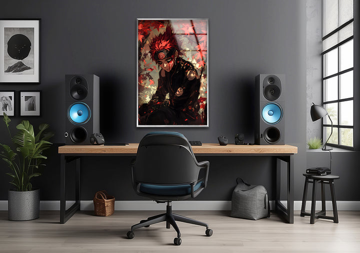 Akatsuki Glass Wall Art glass art painting, glass art for the Wall