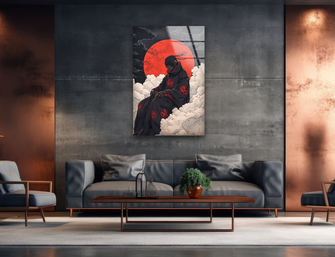 Akatsuki auf Wolken Glaswandkunst