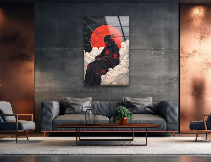 Akatsuki auf Wolken Glaswandkunst