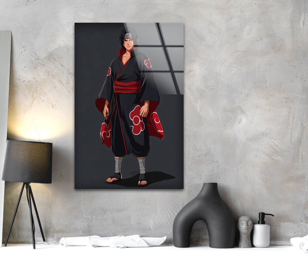 Itachi Akatsuki Glass Wall Art glass wall decor, glass wall art decor