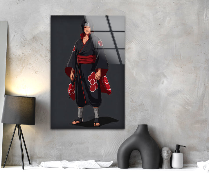 Itachi Akatsuki Glass Wall Art glass wall decor, glass wall art decor