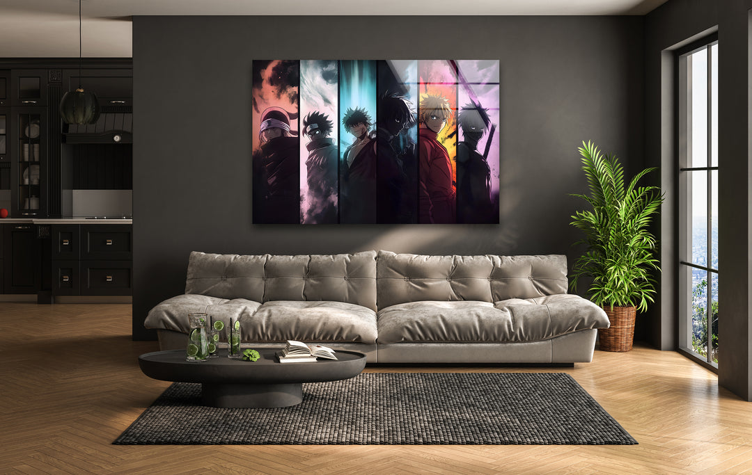 Anime Characters Glass Wall Art glass wall decor, glass wall art decor