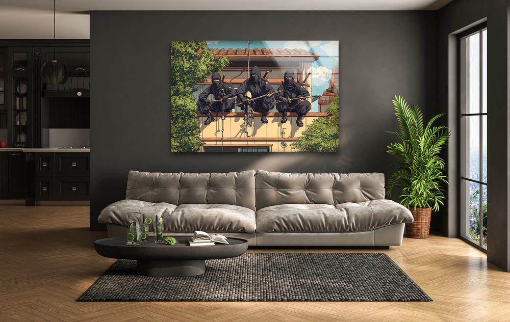 Ninjas Glass Wall Art Glass Printing Wall Art, Print photos on glass