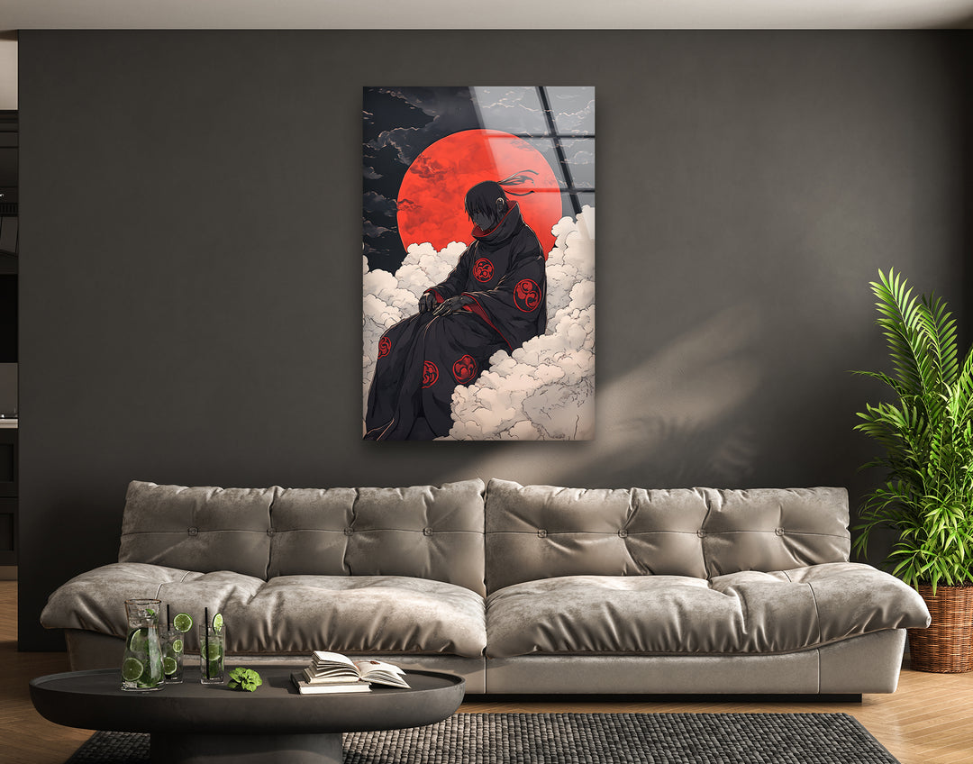 Akatsuki auf Wolken Glaswandkunst