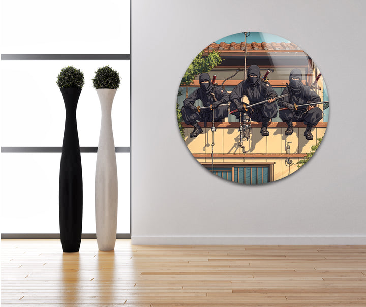 Ninjas Glass Wall Art custom glass photo prints, large glass prints
