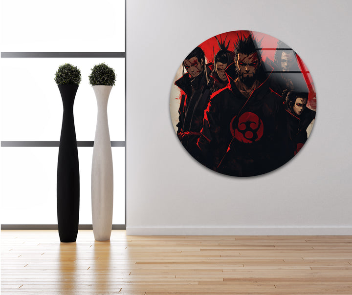 Uchiha Clan Glass Wall Art picture on glass wall art, photos printed on glass