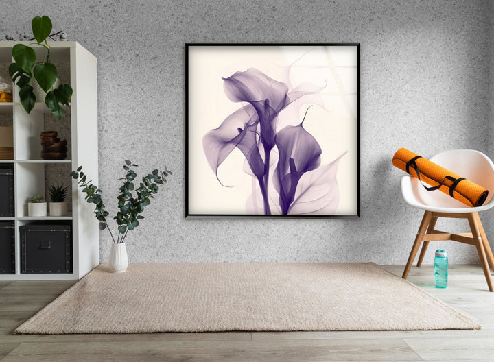 Albert Koetsier Purple Glass Wall Art print picture on glass, Tempered Glass Wall Art
