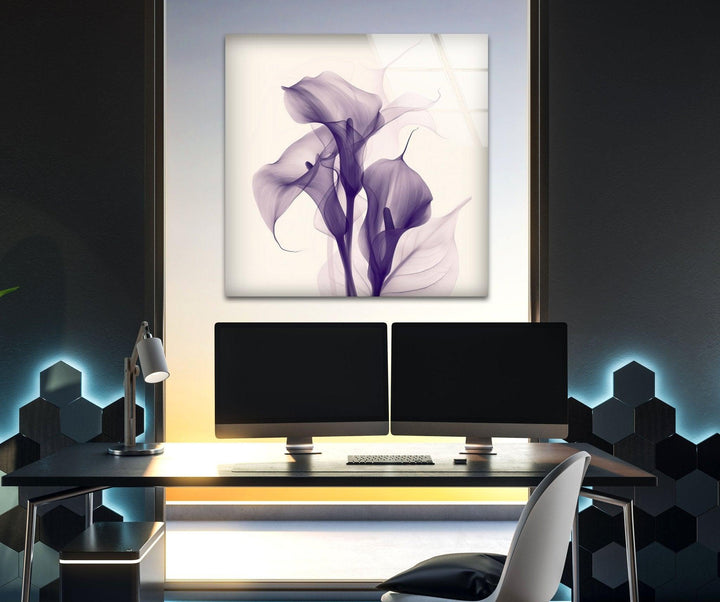 Albert Koetsier Purple Glass Wall Art glass wall decor, glass wall art decor
