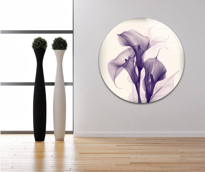 Albert Koetsier Purple Glass Wall Art picture on glass wall art, photos printed on glass
