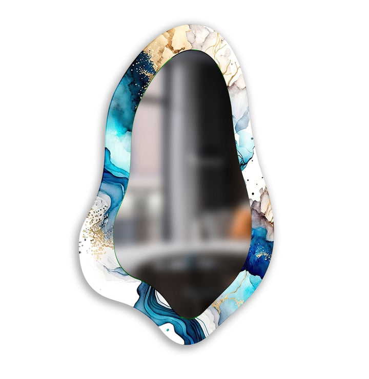 Wall mirrors designed with decorative accents to serve as both art and practicality
