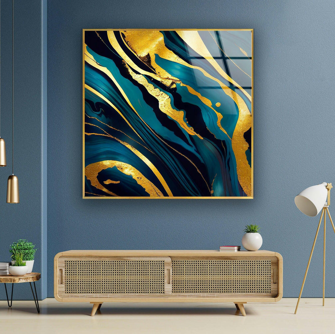 Alcohol Ink Gold Abstract Glass Wall Art art glass wall art, glass wall art pictures
