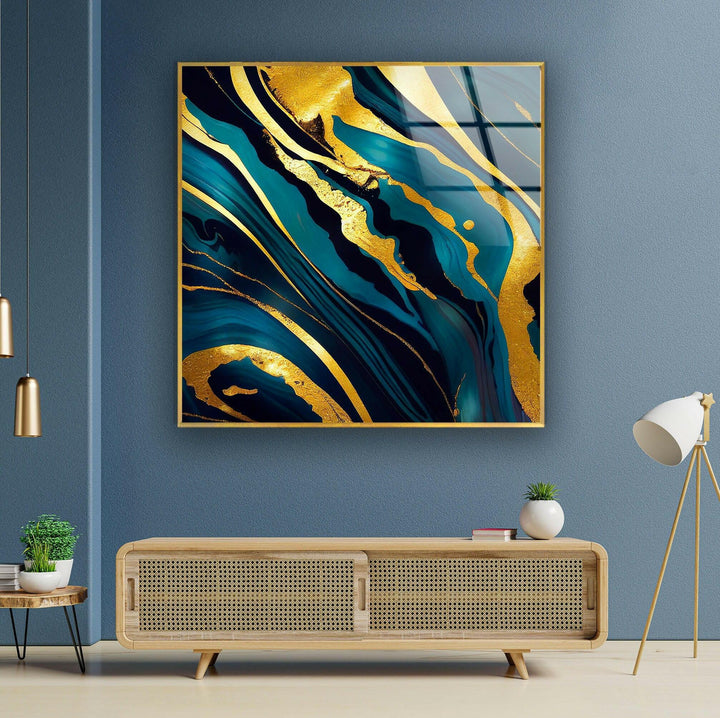 Alcohol Ink Gold Abstract Glass Wall Art art glass wall art, glass wall art pictures
