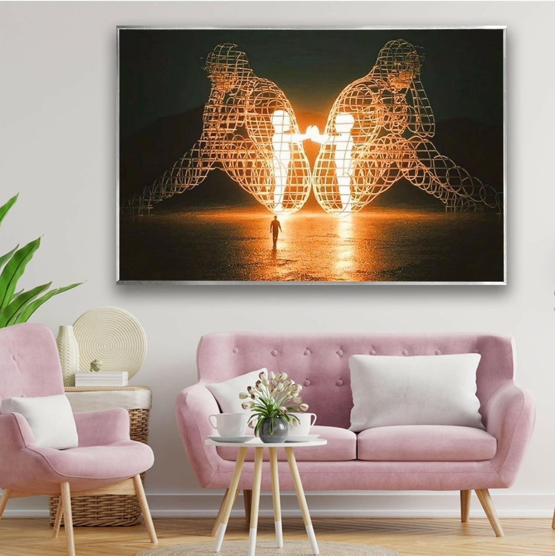 Alexander Milov Love Sculpture Glass Wall Art