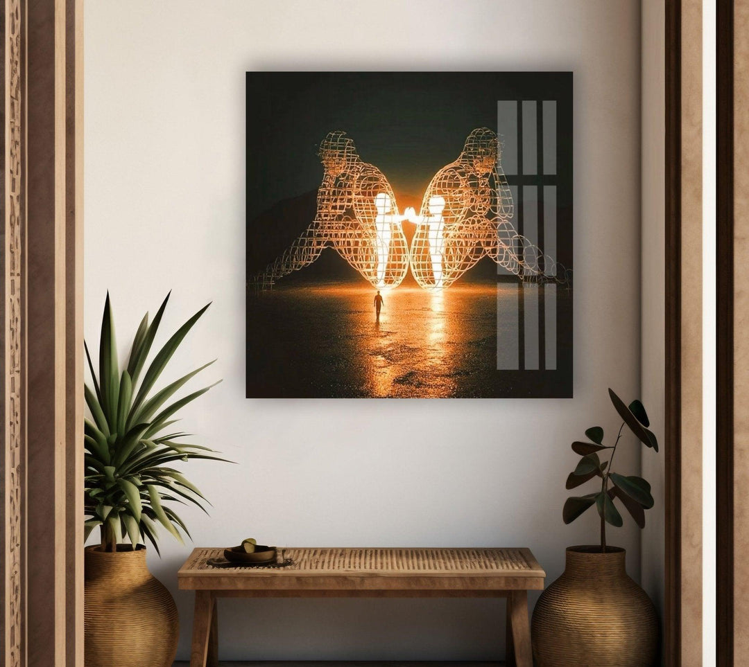 Alexander Milov Love Sculpture Glass Wall Art