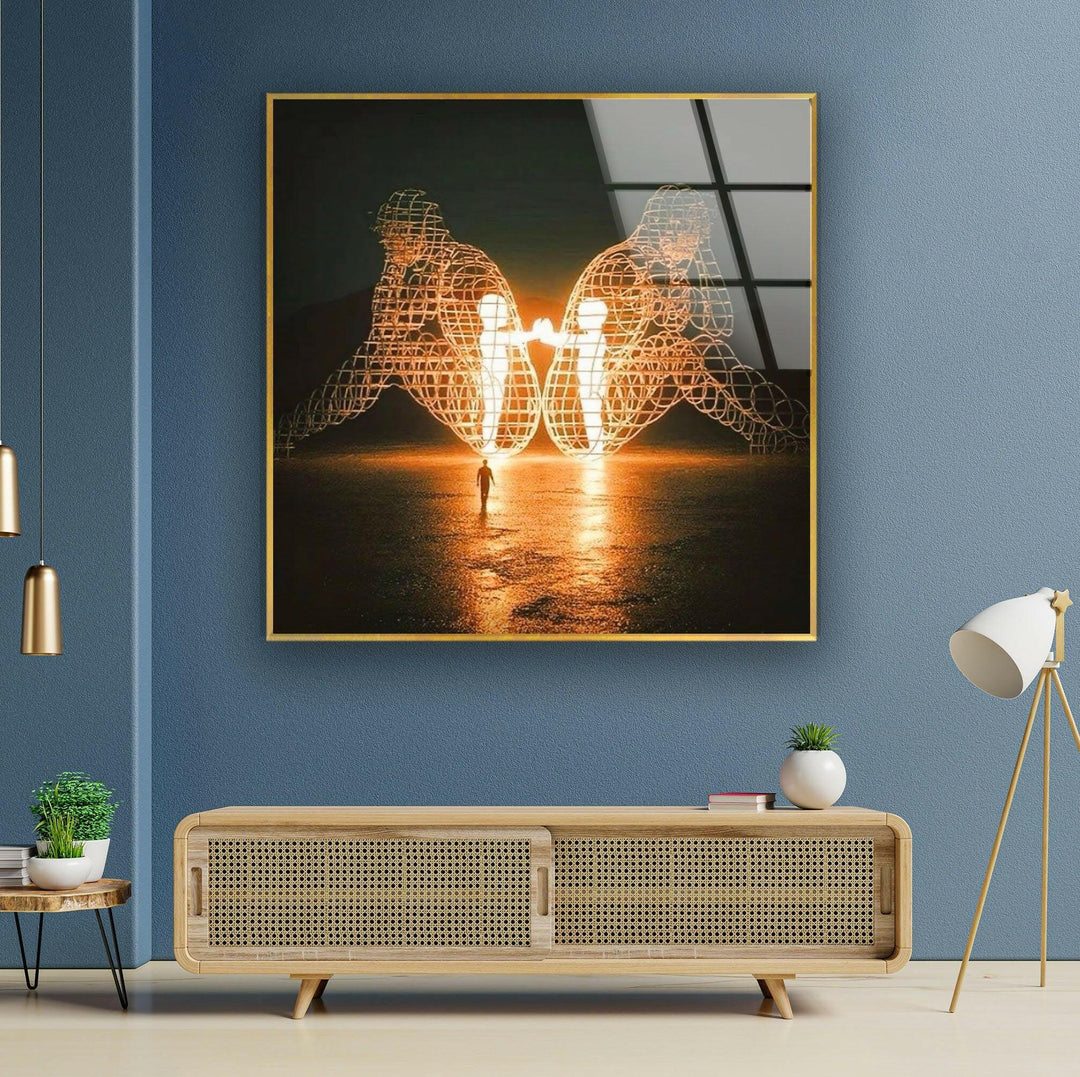 Alexander Milov Love Sculpture Extra Large Abstract Photo Prints on Glass