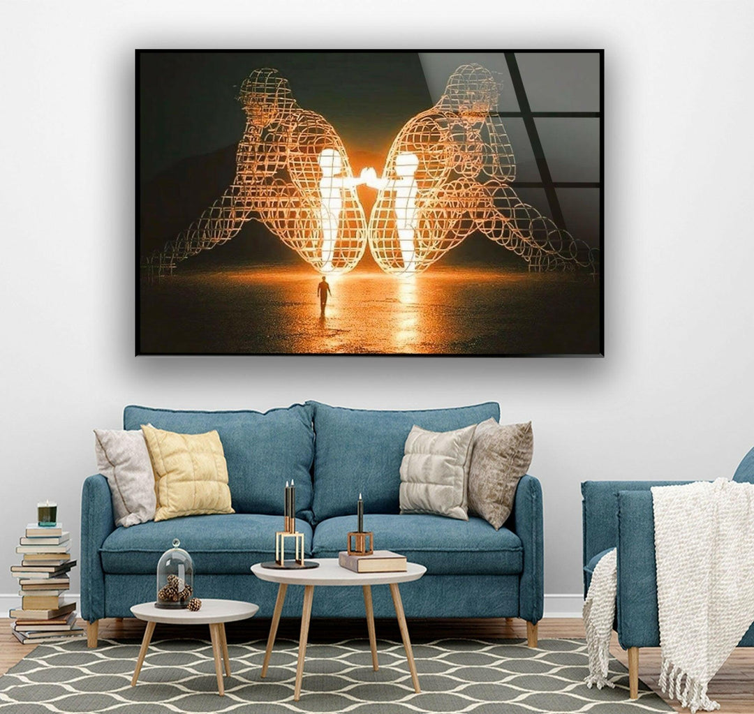 Alexander Milov Love Sculpture Glass Wall Art