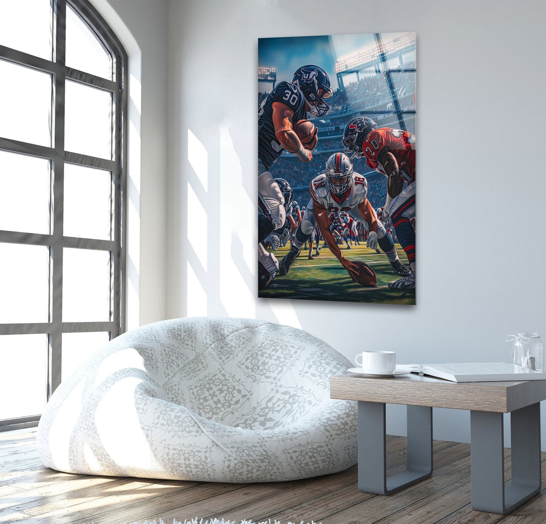American Football Art Glass Wall Art art glass wall art, glass wall art pictures
