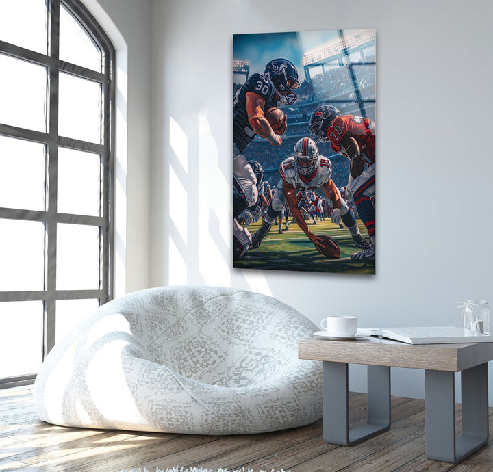American Football Art Glass Wall Art art glass wall art, glass wall art pictures
