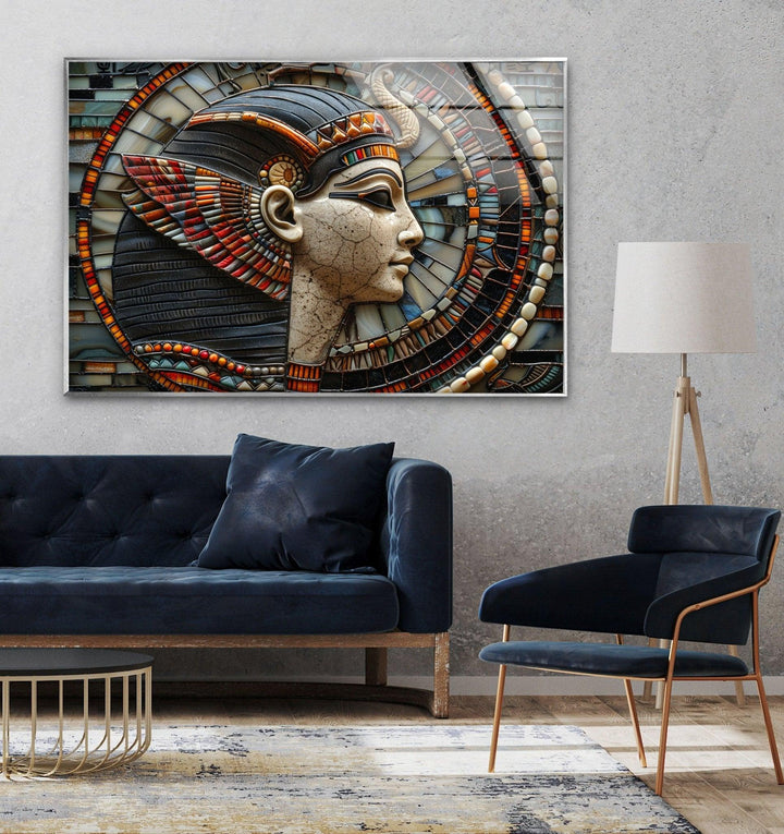 Pharaoh of Egypt Tempered Glass Wall Art - MyPhotoStation