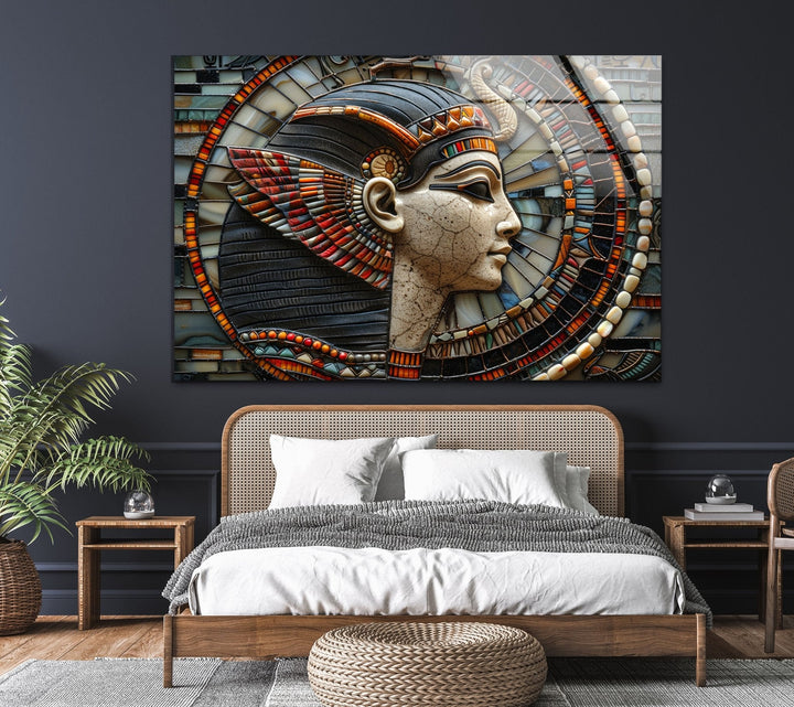 Pharaoh of Egypt Tempered Glass Wall Art - MyPhotoStation