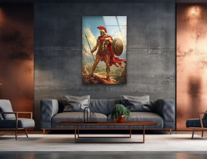 Ancient Gladiator Glass Wall Art Glass Printing Wall Art, Print photos on glass

