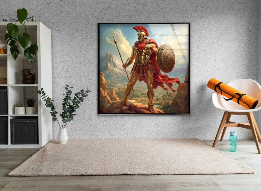 Ancient Gladiator Glass Wall Art art glass wall art, glass wall art pictures
