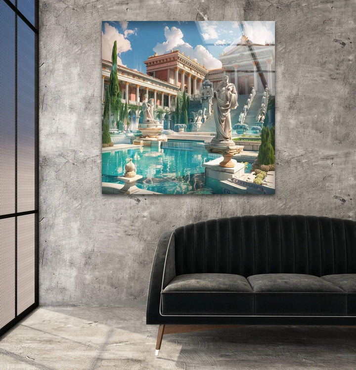 Ancient Greek God Glass Wall Art, photo print on glass, prints on glass wall art