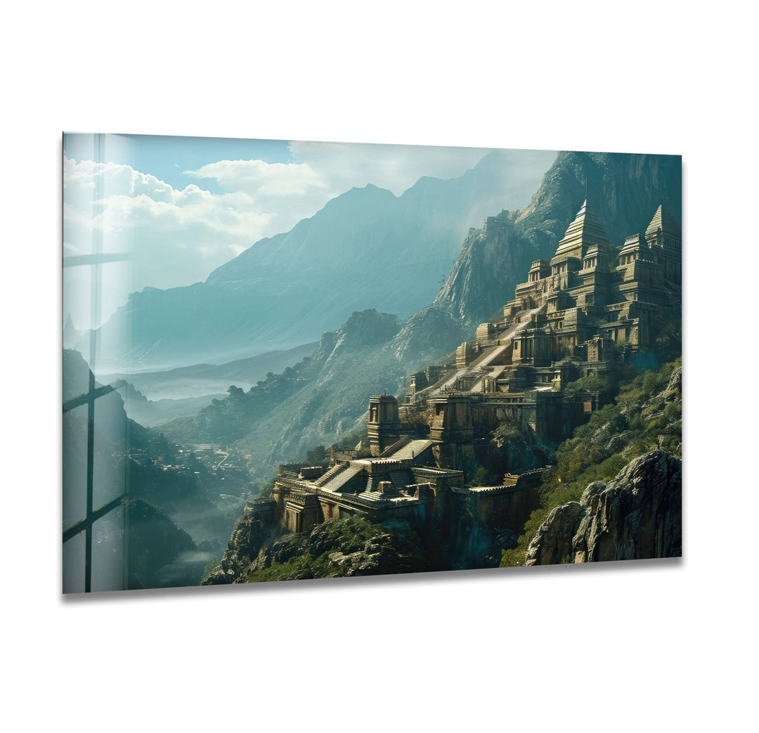 Ancient Indian City Glass Wall Art glass pictures for Wall, glass prints wall art
