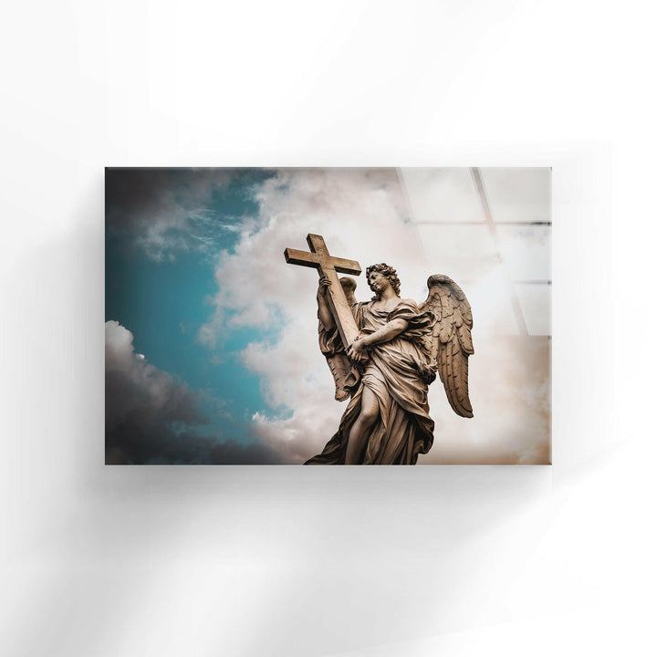 Angel With The Sudarium Glass Photos | Glass Wall Art & Decor