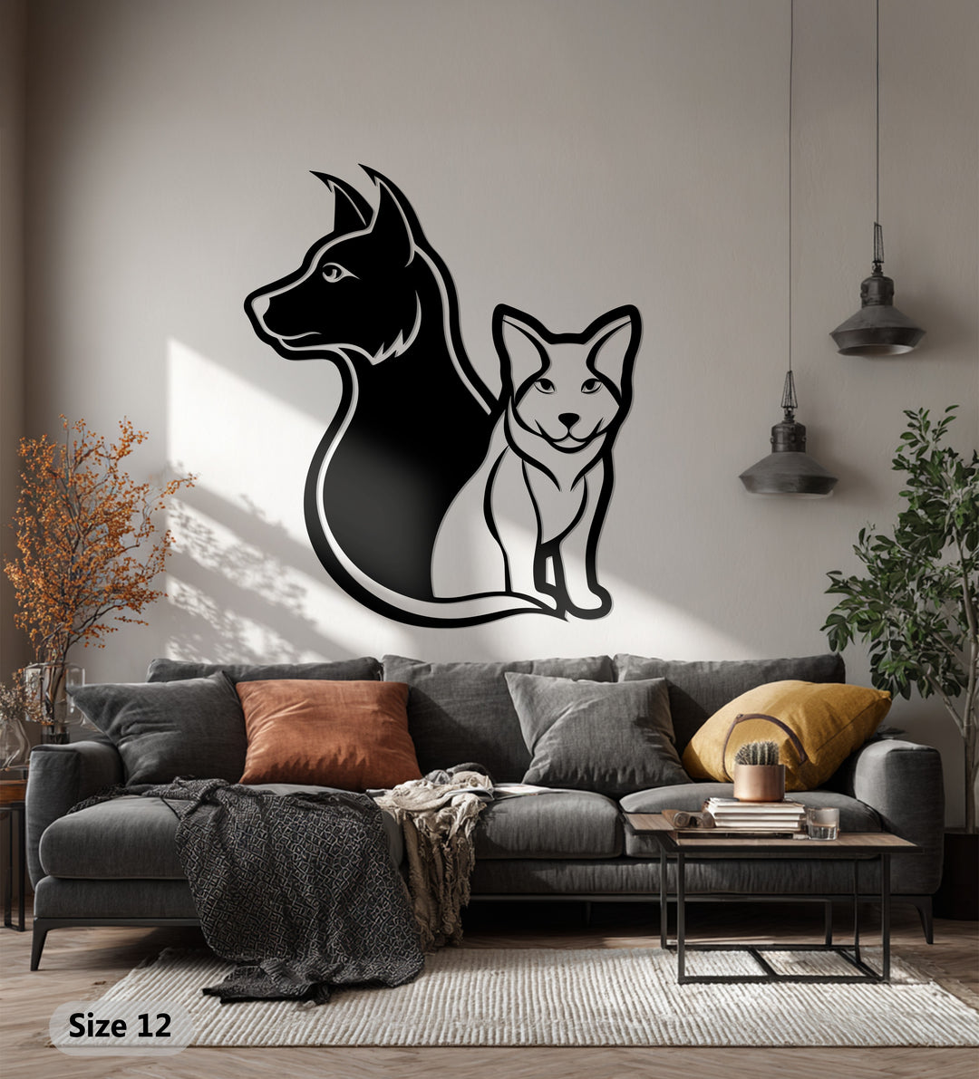 Animal silhouette wall art minimalist metal style
