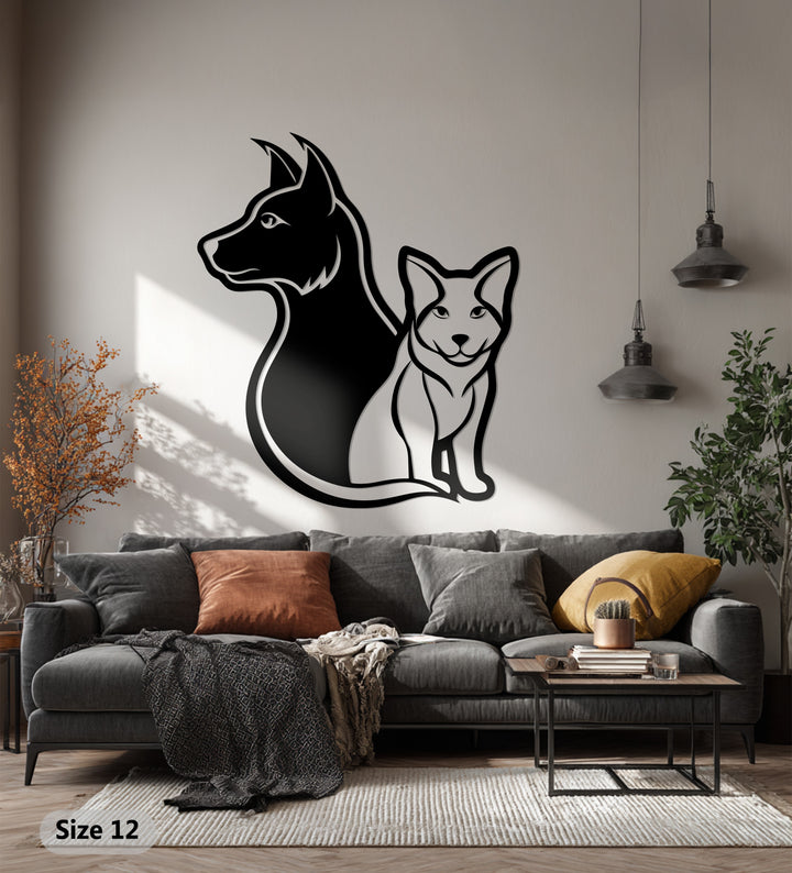 Animal silhouette wall art minimalist metal style