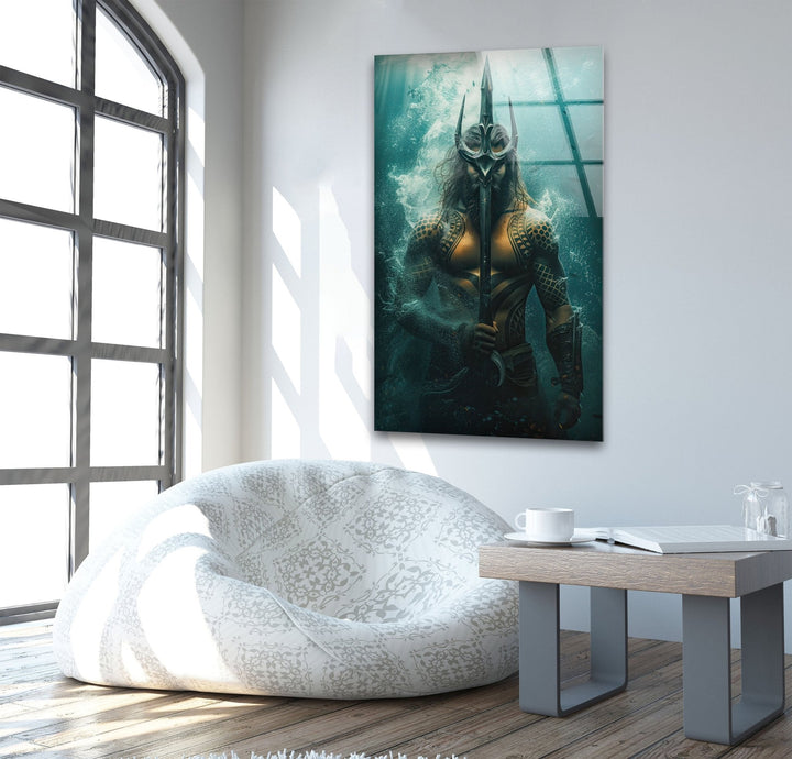 Aquaman's Spear Glass Wall Art Glass Printing Wall Art, Print photos on glass

