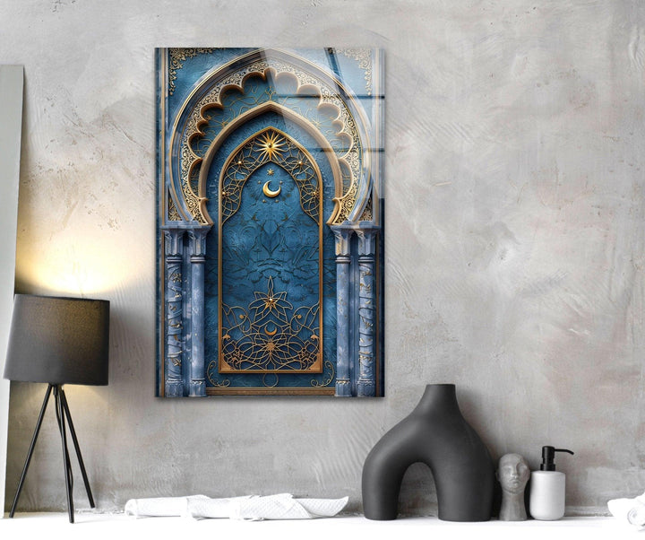 Arabic Style Glass Wall Art large glass photo prints, glass wall photos
