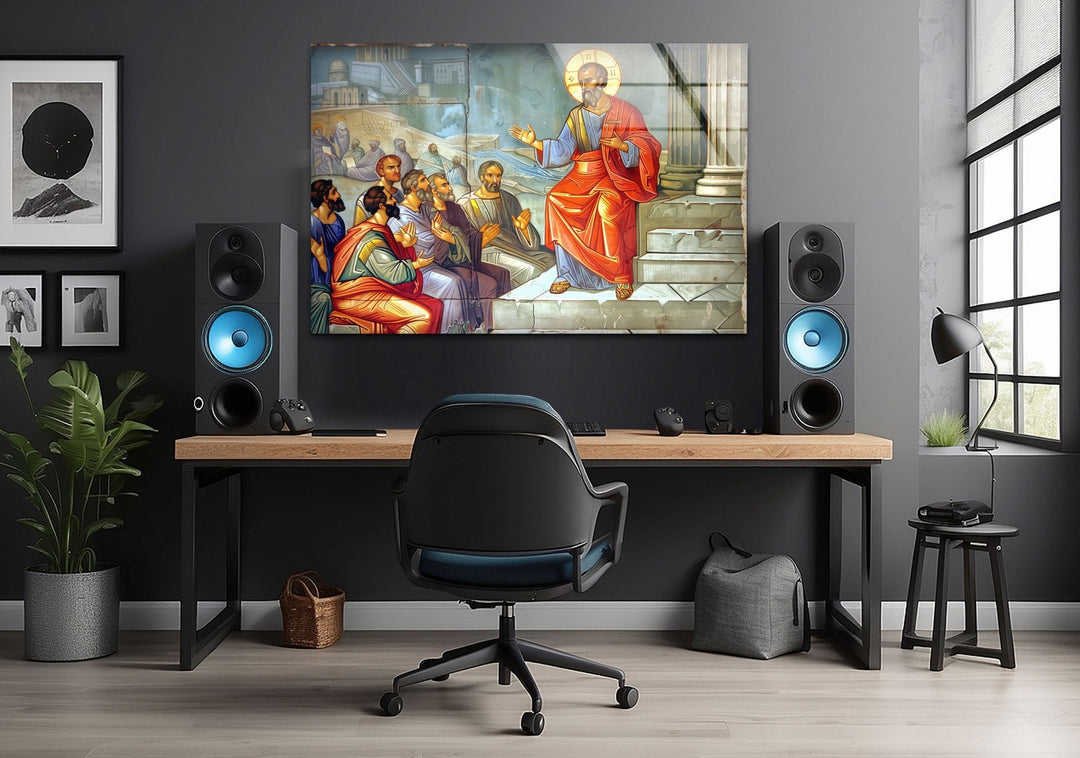 Areopagus Sermon Glass Wall Art | Custom Glass Pictures