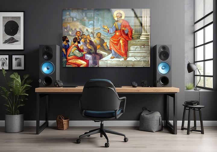 Areopagus Sermon Glass Wall Art | Custom Glass Pictures