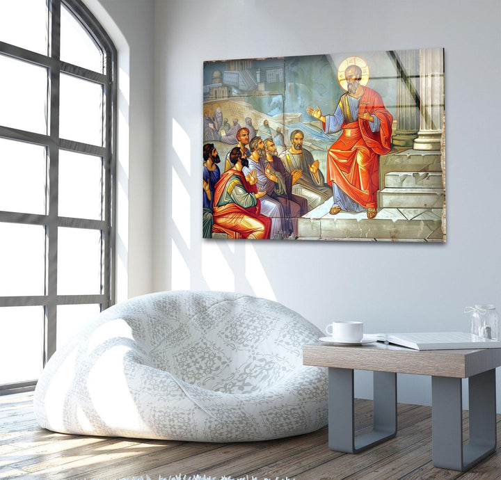 Areopagus Sermon Picture on Glass Collections