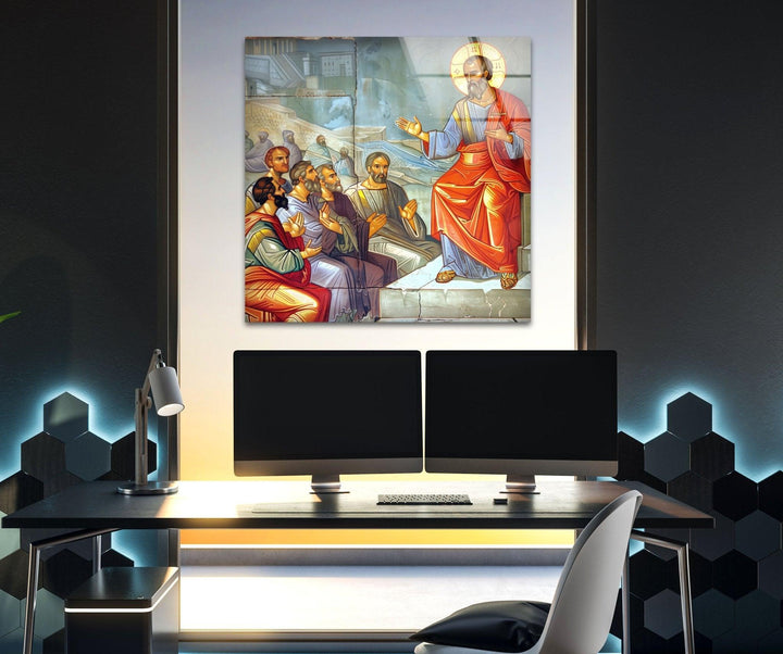 Areopagus Sermon Glass Wall Art for Home Decor