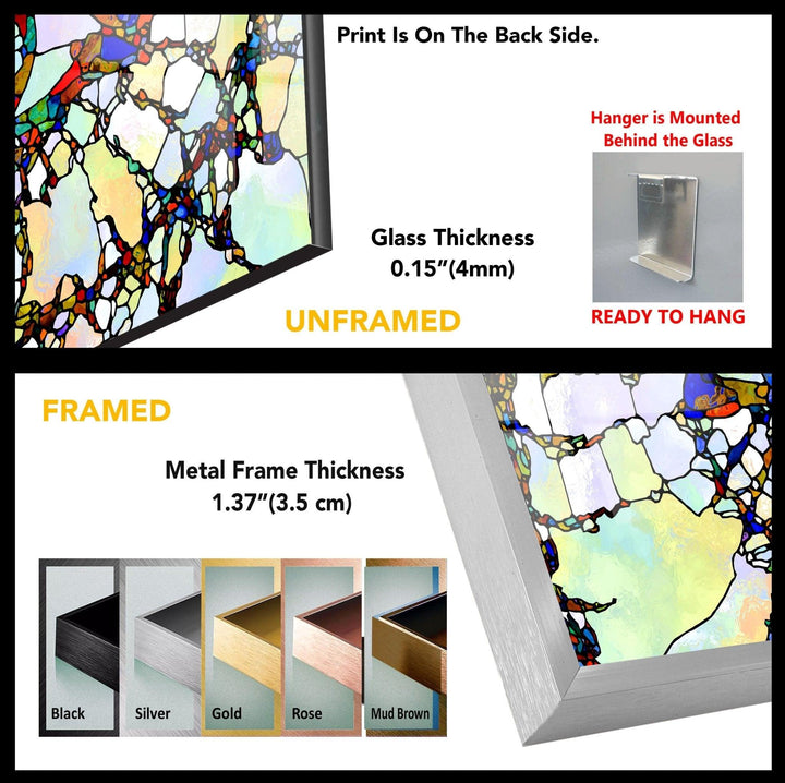 Kunststudie Buntglas Wandkunst
